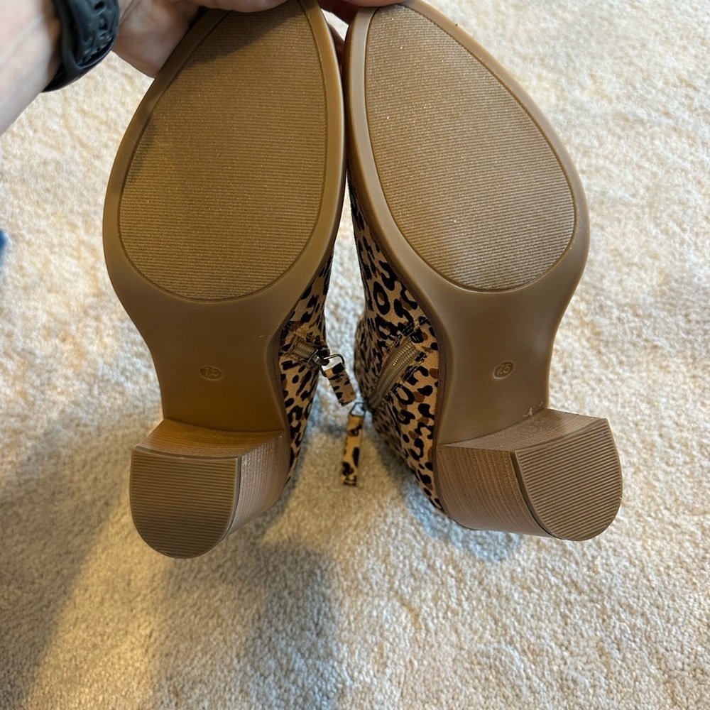 Maurice’s Tan and Black Leopard Print Boots - Picture 7 of 8